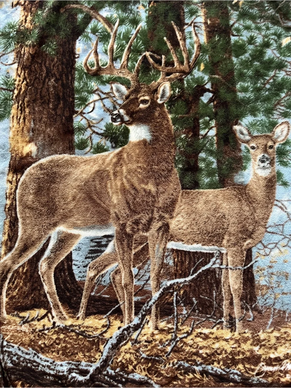 The Northwest Co James Meger COLD SNAP Deer Throw Blanket